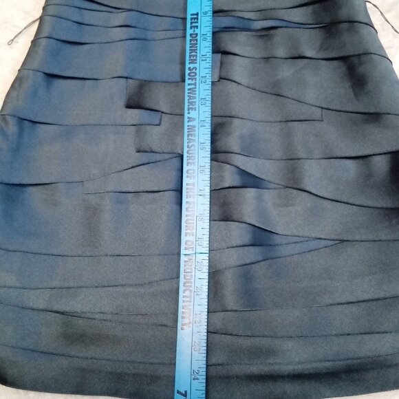 Bebe Womens Dark Blue Satin Badge Cocktail Dress Size M - Picture 4 of 7